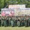 450 anggota Satgas Pamtas RI-PNG di Lapangan Yonif 509 dalam upacara pemberangkatan. (Foto: Diskominfo Jember)