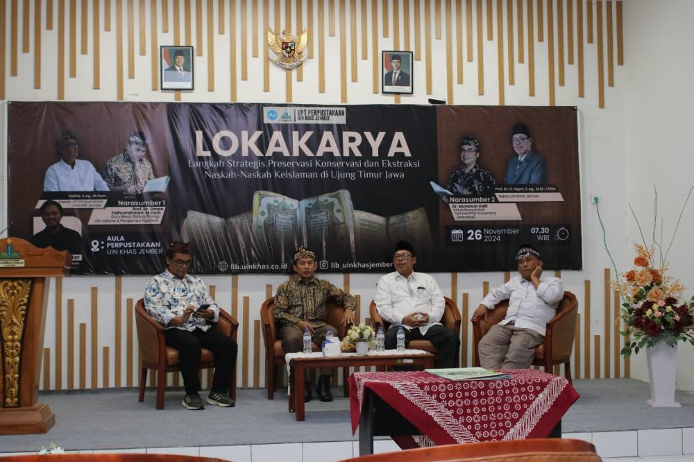 Lokakarya yang digelar oleh Perpustakaan UIN KHAS Jember untuk menjaga manuskrip kuno