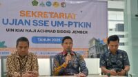 Sekretariat Ujian SSE UM-PTKIN UIN KHAS Jember. (Foto: Humas UIN KHAS Jember)