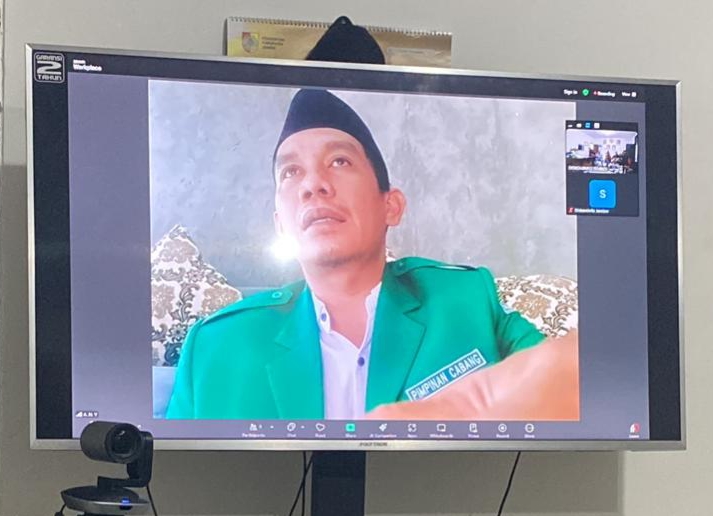 Ketua GP Ansor Kencong memberikan pernyataan via zoom meeting, Kamis (24/7/2025). (Foto: Istimewa)