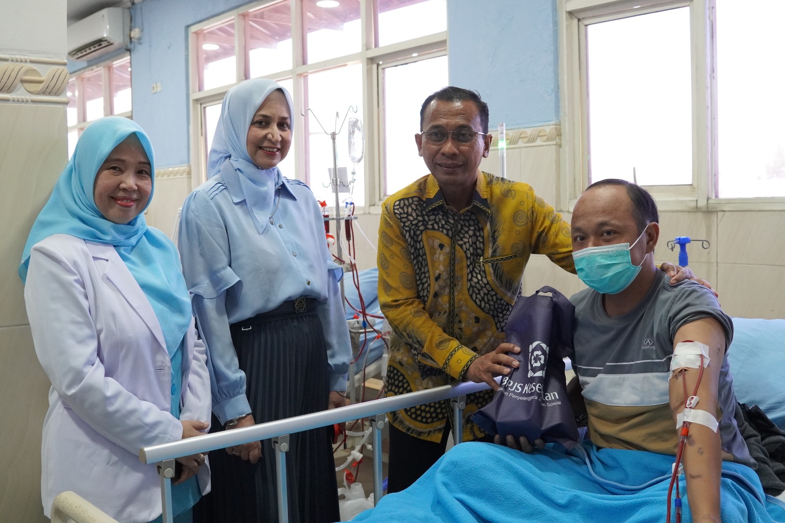 Prihati Pujowaskito saat kunker ke RS Bina Sehat Jember. (Foto: Dok/Humas BPJS Kesehatan Cabang Jember)