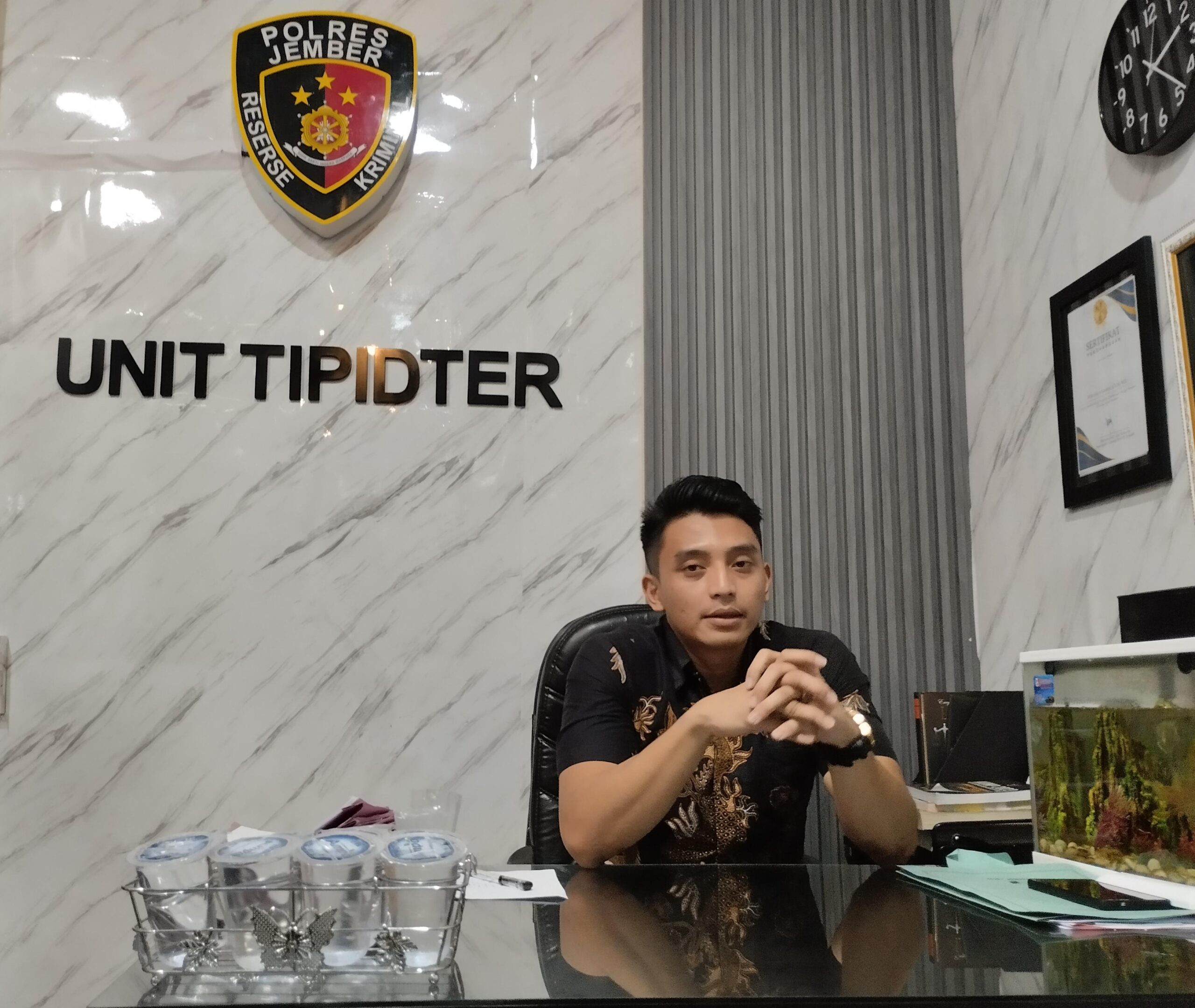 Kanit Tipidter Polres Jember, Ipda Harry Sasono, (Foto: Fadli/Jurnalbangsa).