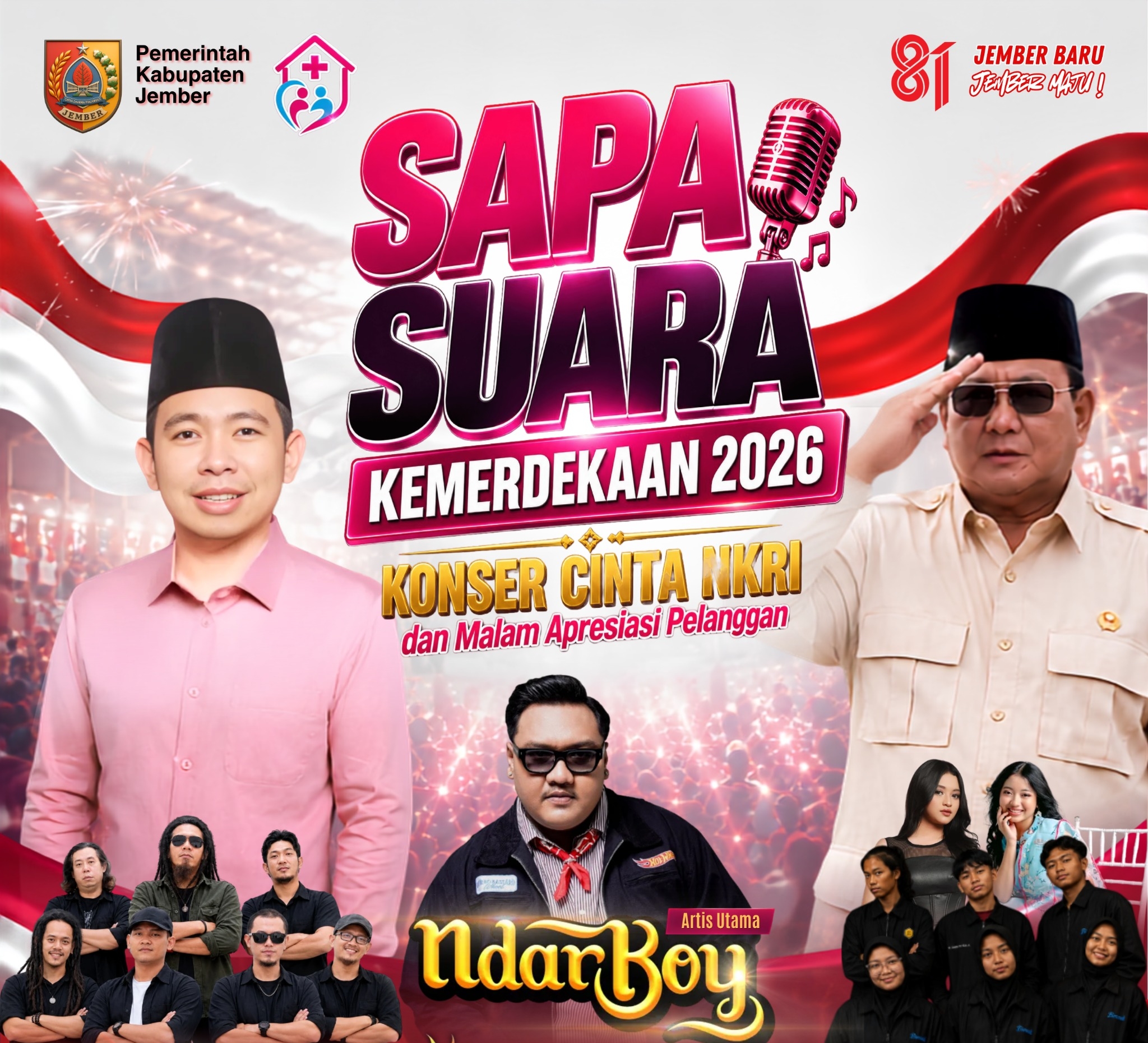 Poster konser SAPA SUARA dalam memperingati HUT RI ke-81 (Foto: akun Instagram @SAPA_SUARA).